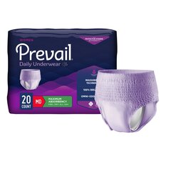 First Quality Adult Absorbent Underwear Prevail&reg; for Women Pull On Small / Medium Disposable Moderate Absorbency, 20/BG
