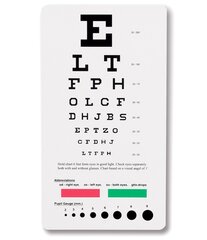 Prestige Medical Eye Chart 6 Foot Distance Acuity Test