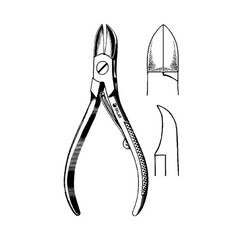 Sklar Nail Nipper Econo™ Straight Concave Jaw 4-1/2 Inch Length Pakistan Stainless Steel, 25/BX