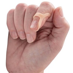 3 Point Products Finger Splint Oval-8 Adult Size 10 Pull-On Left or Right Hand Beige