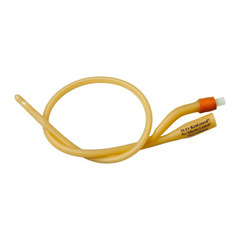 Teleflex Medical Foley Catheter Rusch Gold&reg; 3-Way Standard Tip 30 cc Balloon 26 Fr. Silicone Coated Latex, 10/BX