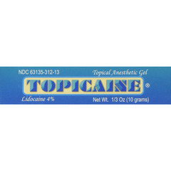 Esba Labs Topical Pain Relief Topicaine&reg; 4% Strength Lidocaine Topical Gel 10 Gram, 1/EA