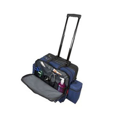 Hopkins Medical Products Rolling Medical Bag Navy Blue 600D Waterproof Polyester 9 X 13 X 16 Inch, 1 Each