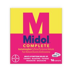 Bayer Cramp Relief Midol&reg; Complete 500 mg - 60 mg - 15 mg Strength Acetaminophen / Caffeine / Pyrilamine Maleate Caplet 16 per Box, 16/BX