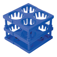 McKesson Tube Cube Rack McKesson 4 Place 26 to 30 mm Tube Size Blue 3 X 3 X 3 Inch