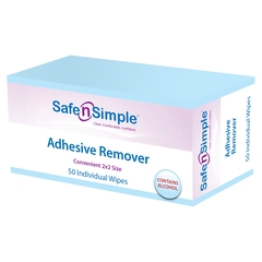 Safe n Simple Adhesive Remover Wipe, 50/BX