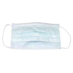 Aspen Surgical Products Procedure Mask Pleated Earloops One Size Fits Most Blue NonSterile Not Rated Adult, 500/CS