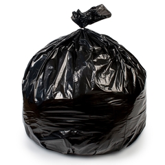 Colonial Bag Trash Bag Colonial Bag 33 gal. Black LLDPE 1.8 Mil. 33 X 40 Inch X-Seal Bottom Flat Pack