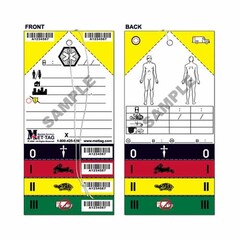 Mettag Products Triage Tag Mettag For Emergency Sites Green / White / Yellow 4 X 8-1/4 Inch Blood / Water Proof, 1 Each