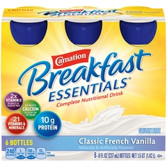 Nestle Healthcare Nutrition Oral Supplement Carnation Breakfast Essentials&reg; Classic French Vanilla 8 oz. Bottle Ready to Use, 6/PK, 4PK/CS