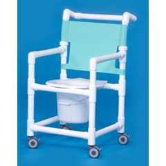 MON625688EA - Innovative Products - Shower Commode Chair With Arms PVC Mesh Backrest