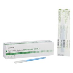 McKesson Scalpel No. 15 Stainless Steel / Plastic Sensory Grip Handle Sterile Disposable, 100/CS