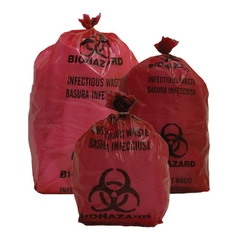 Unimed Biohazard Waste Bag 3 gal. Red Bag 14 X 18-1/2 Inch, 200/PK