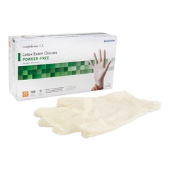 McKesson Exam Glove Confiderm NonSterile Powder Free Latex Textured Fingertips Ivory X-Small Ambidextrous, 1000 EA/CS