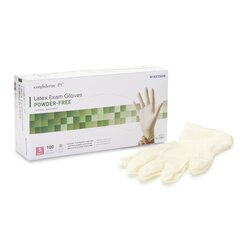 McKesson Exam Glove Confiderm NonSterile Powder Free Latex Textured Ivory Small Ambidextrous, 1000 EA/CS