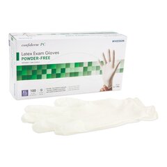 McKesson Exam Glove Confiderm NonSterile Powder Free Latex Textured Ivory X-Large Ambidextrous, 100 EA/BX