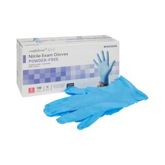 McKesson Exam Glove Confiderm NonSterile Powder Free Nitrile Textured Fingertips Blue Chemo Rated Small Ambidextrous, 100 EA/BX
