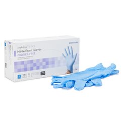 McKesson Exam Glove Confiderm Extended Cuff NonSterile Powder Free Nitrile Textured Fingertips Blue Chemo Rated Large Ambidextrous, 1000 EA/CS
