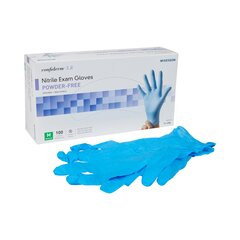 McKesson Exam Glove Confiderm NonSterile Powder Free Nitrile Textured Fingertips Blue Medium Ambidextrous, 1000 EA/CS