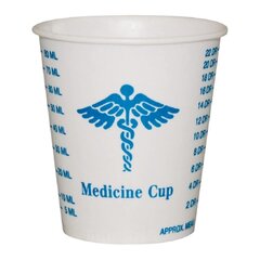 Solo Graduated Medicine Cup Solo 3 oz. Medical Print Wax Coated Paper Disposable, 100 EA/SL