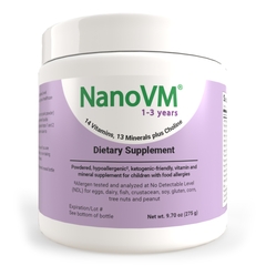 Solace Nutrition Pediatric Oral Supplement NanoVM&reg; 1-3 Years Unflavored 275 Gram Can Powder