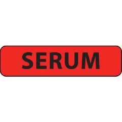 Precision Dynamic Drug Label MedVision&reg; Anesthesia Label Serum Red 5/16 X 1-1/4 Inch, 1/EA