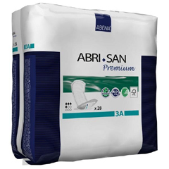 MON1166080BG - Abena - Bladder Control Pad Abri-San 13 Inch Length Moderate Absorbency Level 3A Adult Unisex Disposable