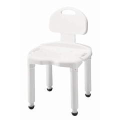 Apex-Carex Bath Bench Carex&reg; Without Arms Plastic Frame With Backrest 21 Inch Seat Width 400 lbs. Weight Capacity, 3/CS