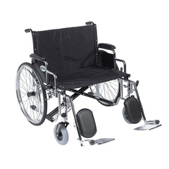 Drive Medical Bariatric Wheelchair Sentra EC Heavy Duty Dual Axle Desk Length Arm Black Upholstery 30 Inch Seat Width Adult 700 lbs. Weight Capacity, 1/EA