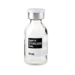 ALK Laboratories Sterile Empty Vial (SEV) Borosilicate Glass 10 mL Stopper Cap, 25/BX