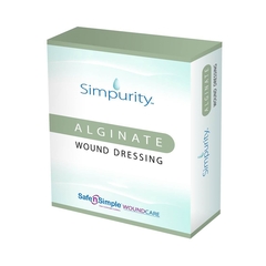Safe n Simple Alginate Dressing Simpurity™ 4 X 8 Inch Rectangle Alginate Sterile