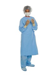 Halyard Surgical Gown with Towel Aero Blue 2X-Large Blue Sterile AAMI Level 3 Disposable, 28/CS