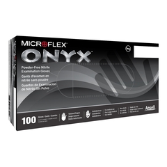 Microflex Medical Exam Glove High Five&reg;Onyx&reg; NonSterile Black Powder Free Nitrile Ambidextrous Textured Fingertips Not Chemo Approved 2X-Large, 100/BX, 10BX/CS