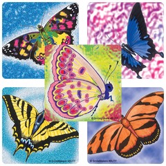 SmileMakers&reg; 100 per Box Butterflies Sticker 2-1/2 Inch, 100/BX