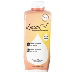 Global Health Protein Supplement LiquaCel Peach Mango 32 oz. Bottle Ready to Use, 6/CS