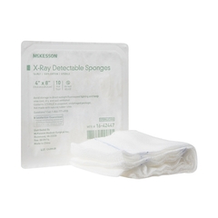 McKesson x-Ray Detectable Gauze Sponge Cotton 16-Ply 4 x 8