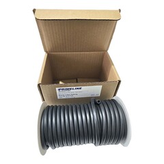 Primeline Industries General Use Tubing Black 1/4 Inch I.D. 50 Foot Length Natural Latex Rubber NonSterile, 1/EA
