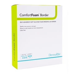 Dermarite Silicone Foam Dressing ComfortFoam™ Border 4 x 12