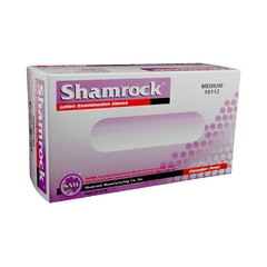 Shamrock Exam Glove 10000 Series NonSterile Ivory Powder Free Latex Ambidextrous Fully Textured Not Chemo Approved Medium, 100 EA/BX, 10BX/CS