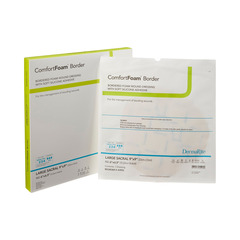 Dermarite Silicone Foam Dressing ComfortFoam™ Border 9 X 9 Inch Sacral Adhesive with Border Sterile