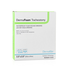 Dermarite Foam Dressing DermaFoam&reg; Tracheostomy 3-1/2 x 3-1/2