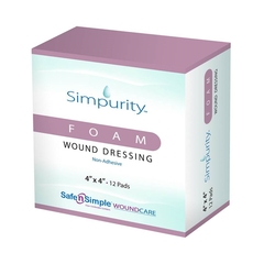 Safe n Simple Foam Dressing Simpurity™ 4 x 4