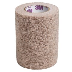 3M Cohesive Bandage Coban LF 2 Inch X 5 Yard Standard Compression Self-adherent Closure Tan Sterile, 36/CS