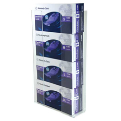 Unimed Glove Box Holder Horizontal Mounted 4-Box Capacity Clear 3-1/2 X 11 X 19-1/4 Inch Acrylic