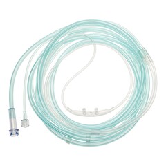 Teleflex Medical ETCO2 Nasal Sampling Cannula with O2 Delivery Softech&reg; Plus Adult Curved Prong / NonFlared Tip 7 Foot O2 / 7 Foot CO2 Line