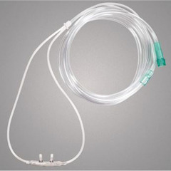 Sun Med ETCO2 Nasal Sampling Cannula with O2 Delivery With Oxygen Delivery AirLife&reg; Adult Curved Prong / NonFlared Tip