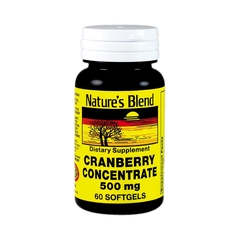National Vitamin Company Cranberry Supplement Nature's Blend 500 mg Strength, 60 Softgels per Bottle