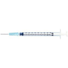 BD Syringe 1ml 25 Gauge 5/8 Inch Needle 100/box (309626)