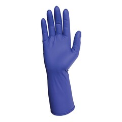 S2S Global Exam Glove PremierPro Extended Cuff Small NonSterile Nitrile Extended Cuff Length Textured Fingertips Blue Chemo Tested