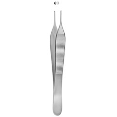 McKesson Tissue Forceps Argent™ Adson 4-3/4 Inch Length Surgical Grade Stainless Steel NonSterile NonLocking Thumb Handle Straight 2 X 3 Teeth, 1/EA